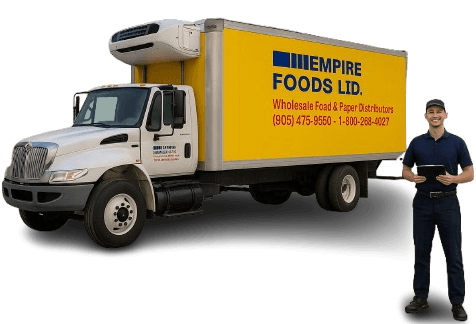 Happy customer at a restaurant